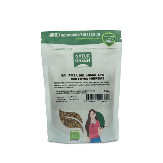 Sal Rosa del Himalaya con Finas Hierbas ecológicas Naturgreen 250g