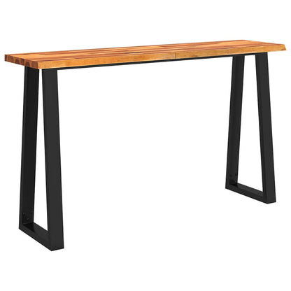 Mesa Consola Con Borde Vivo Madera Maciza Acacia 140x40x80 Cm_0