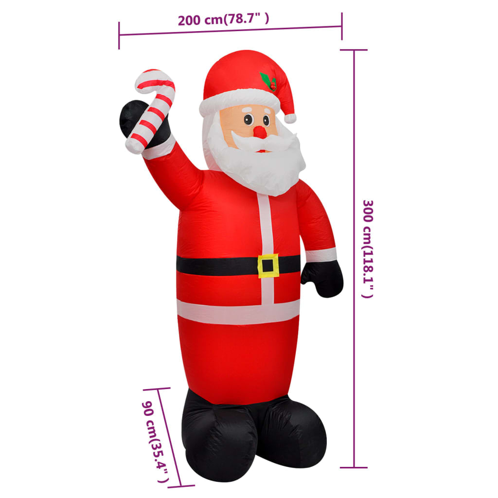 Vidaxl Papá Noel Inflable Con Led 300 Cm_4