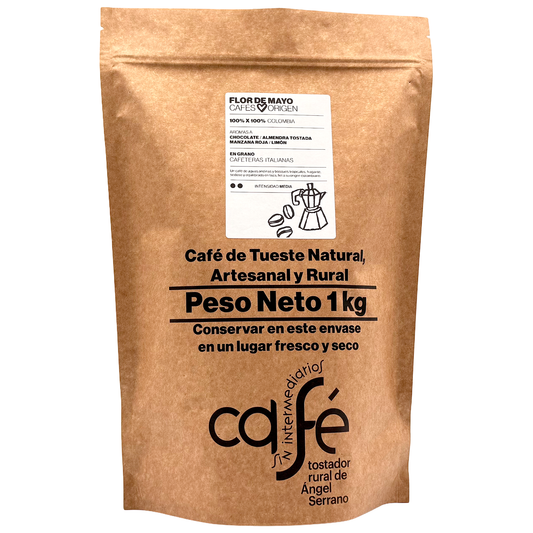 Cafe Sin Intermediarios Café Colombia Flor De Mayo En Grano Para Italiana (moka) 1 Kg_0