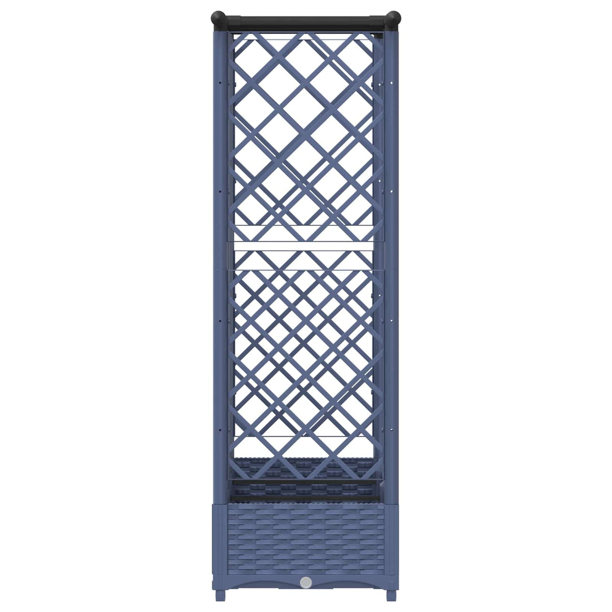 Cama Elevada Con Trellis Y Techo Gris 164 X 40 X 121 Cm Pp_3