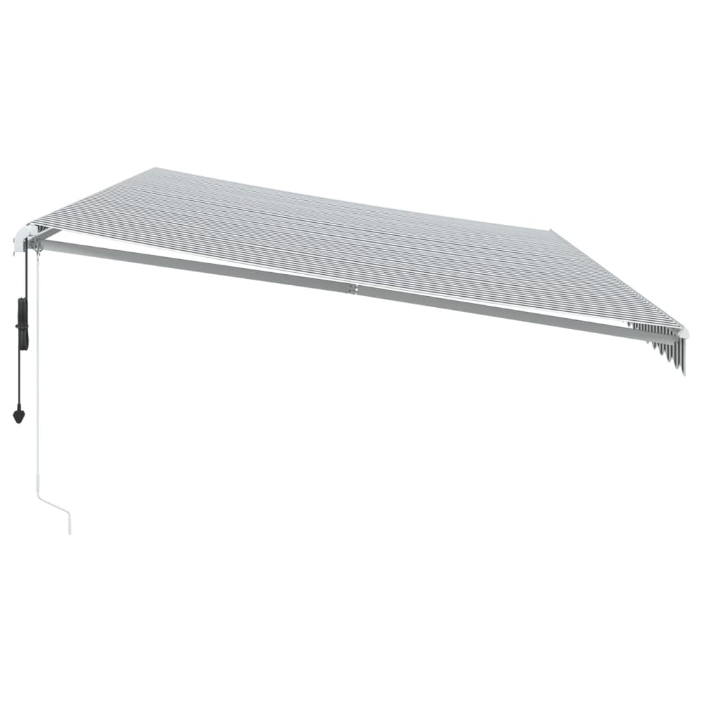 Toldo Retráctil Automático Gris Antracita Y Blanco 600x350 Cm_3