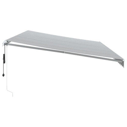 Toldo Retráctil Automático Gris Antracita Y Blanco 600x350 Cm_3