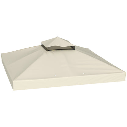Outsunny Techo De Repuesto Para Cenador 3x3 M Con Techo Doble Protección Uv 30+_0
