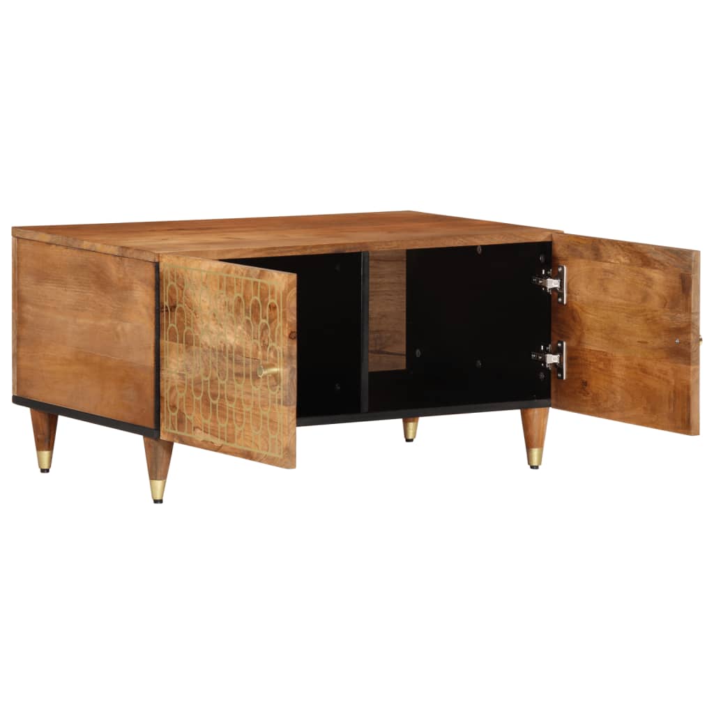 Mesa De Centro De Madera Maciza De Mango 80x50x40 Cm_1