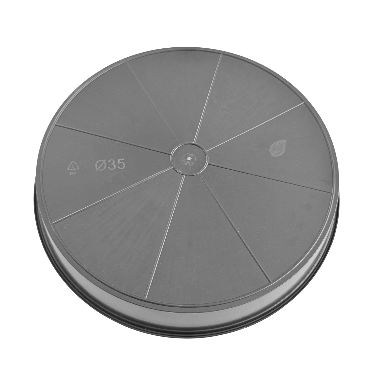 Bandeja Redonda De Plástico Resistente 35 Cm X 4 Cm – Color Negro