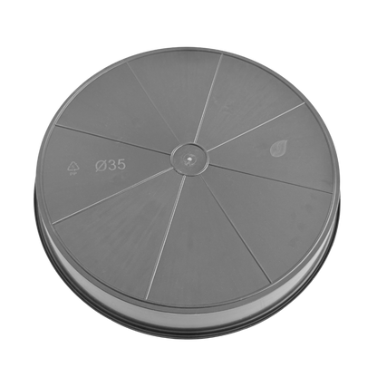 Bandeja Redonda De Plástico Resistente 35 Cm X 4 Cm – Color Negro