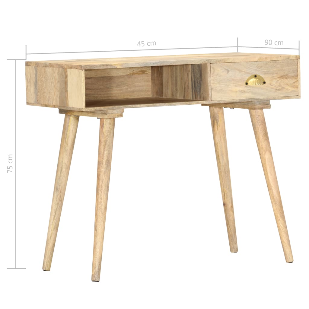 Mesa Consola De Madera Maciza De Mango 90x45x75 Cm_4
