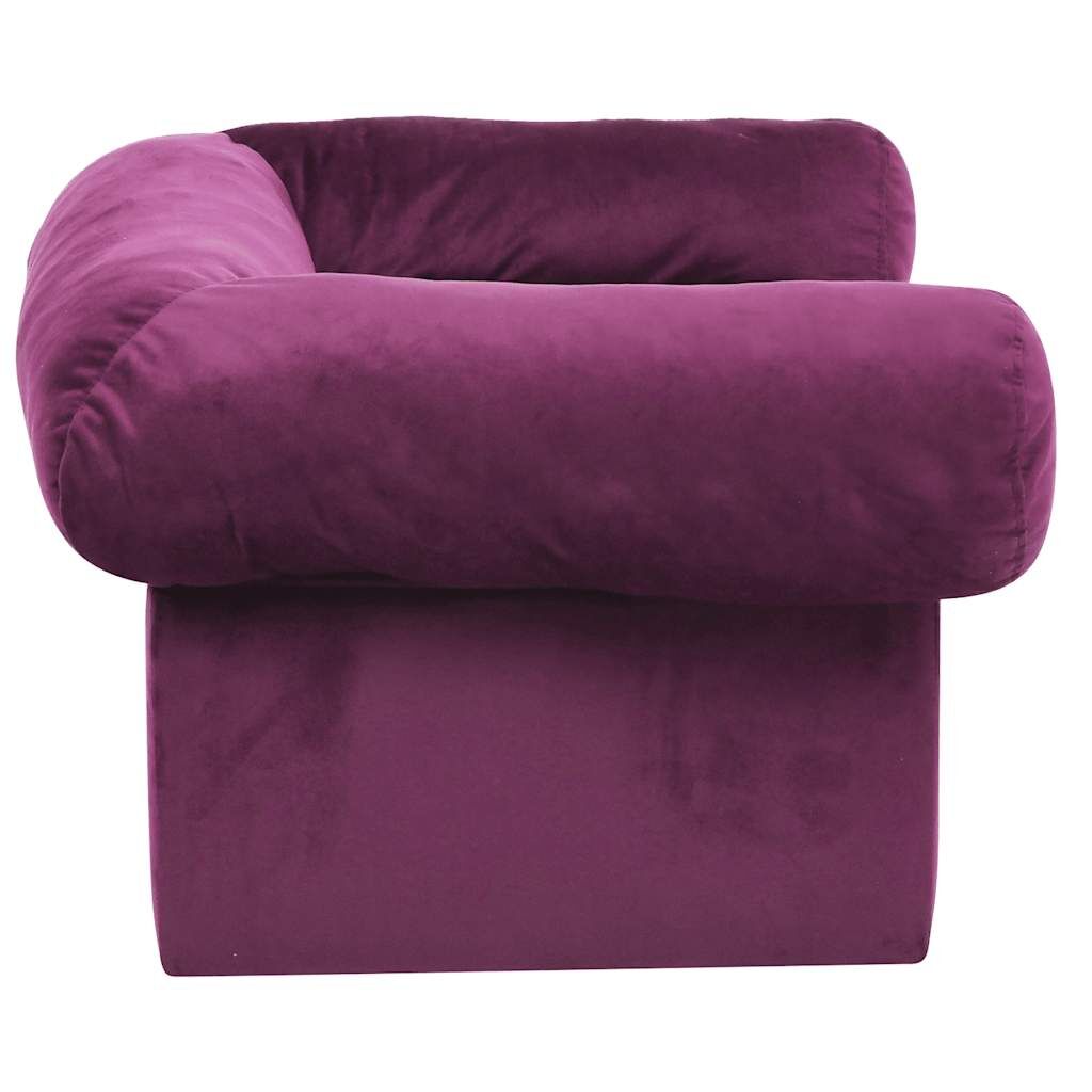 Vidaxl Sofá Para Perros Con Cajón Felpa Borgoña 75x50x38 Cm_4