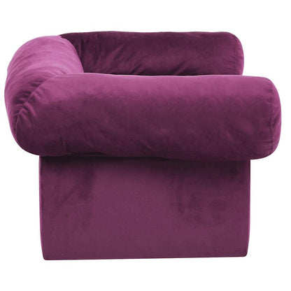 Vidaxl Sofá Para Perros Con Cajón Felpa Borgoña 75x50x38 Cm_4
