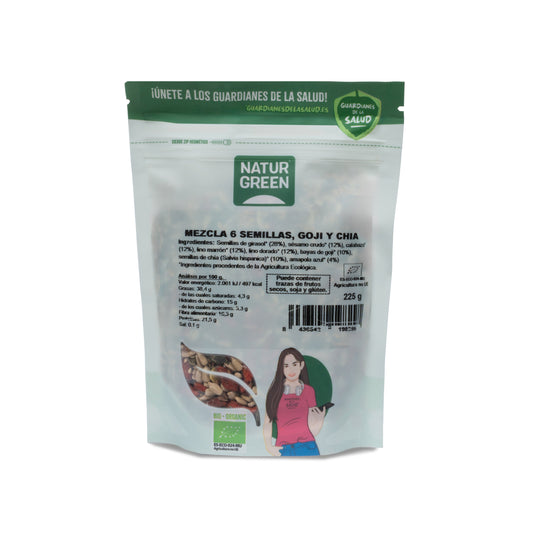 Mezcla 6 Semillas Ensalada Goji y Chía Bio NaturGreen 225 g