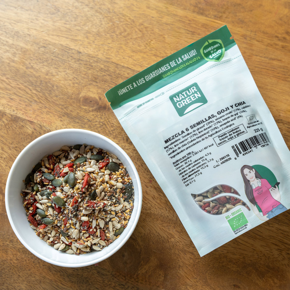Mezcla 6 Semillas Ensalada Goji y Chía Bio NaturGreen 225 g
