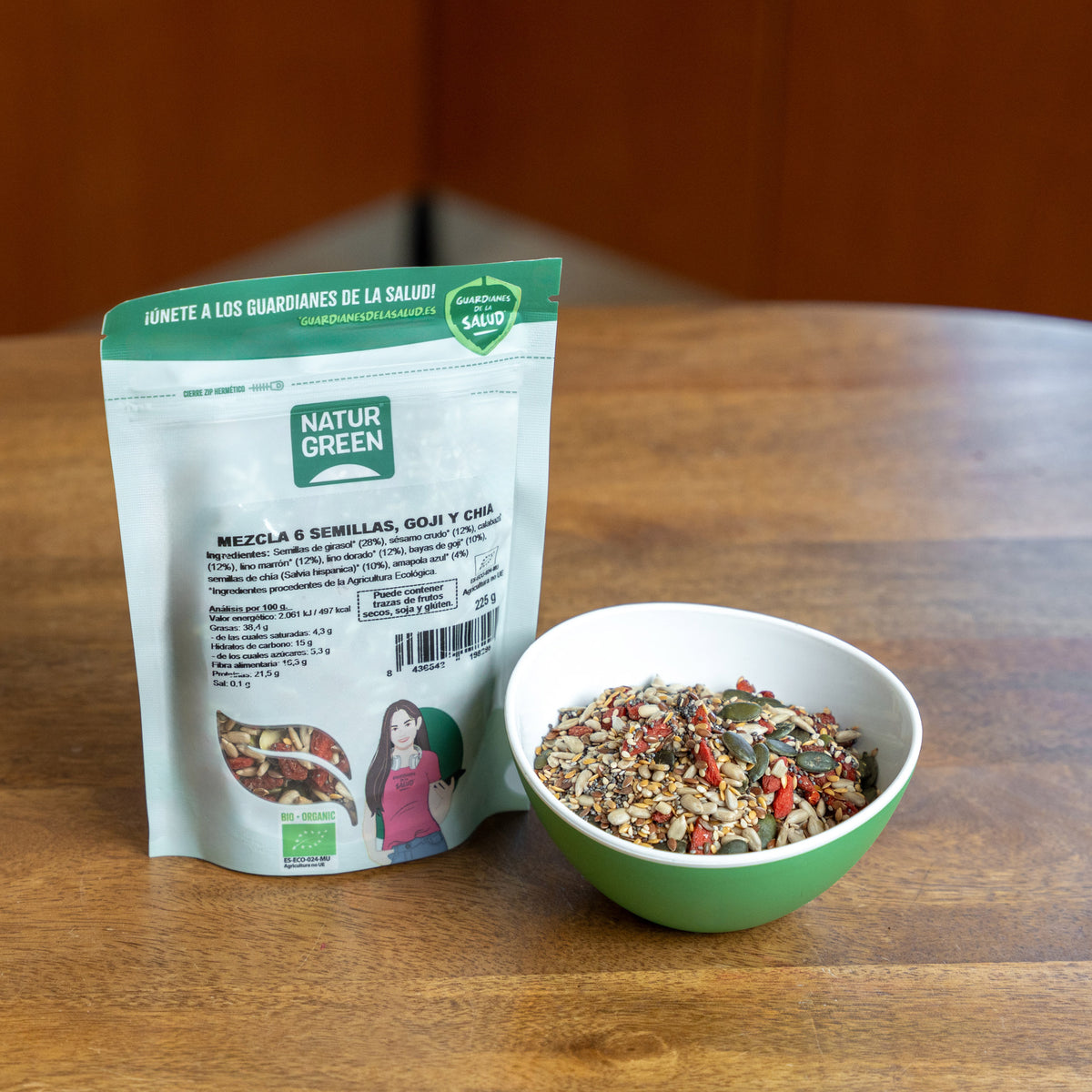 Mezcla 6 Semillas Ensalada Goji y Chía Bio NaturGreen 225 g
