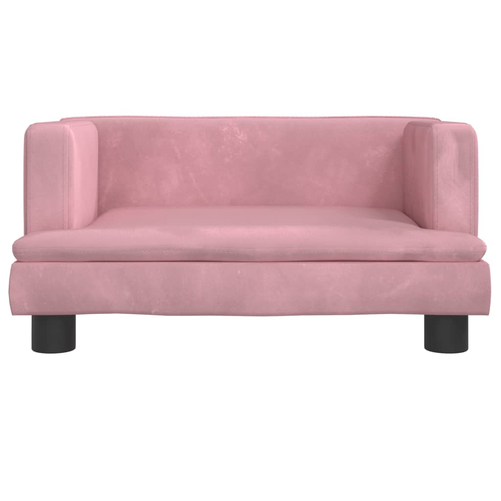 Cama Para Perros De Terciopelo Rosa 60x40x30 Cm / Vetonek_3