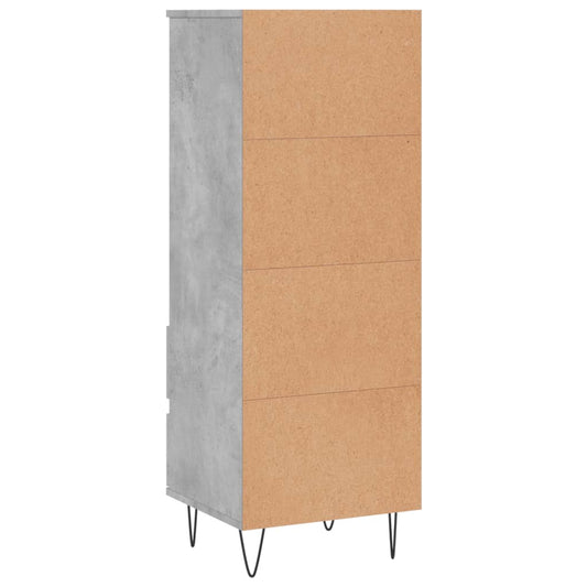 Aparador Alto Madera Contrachapada Gris Hormigón 40x36x110 Cm / Vetonek_0