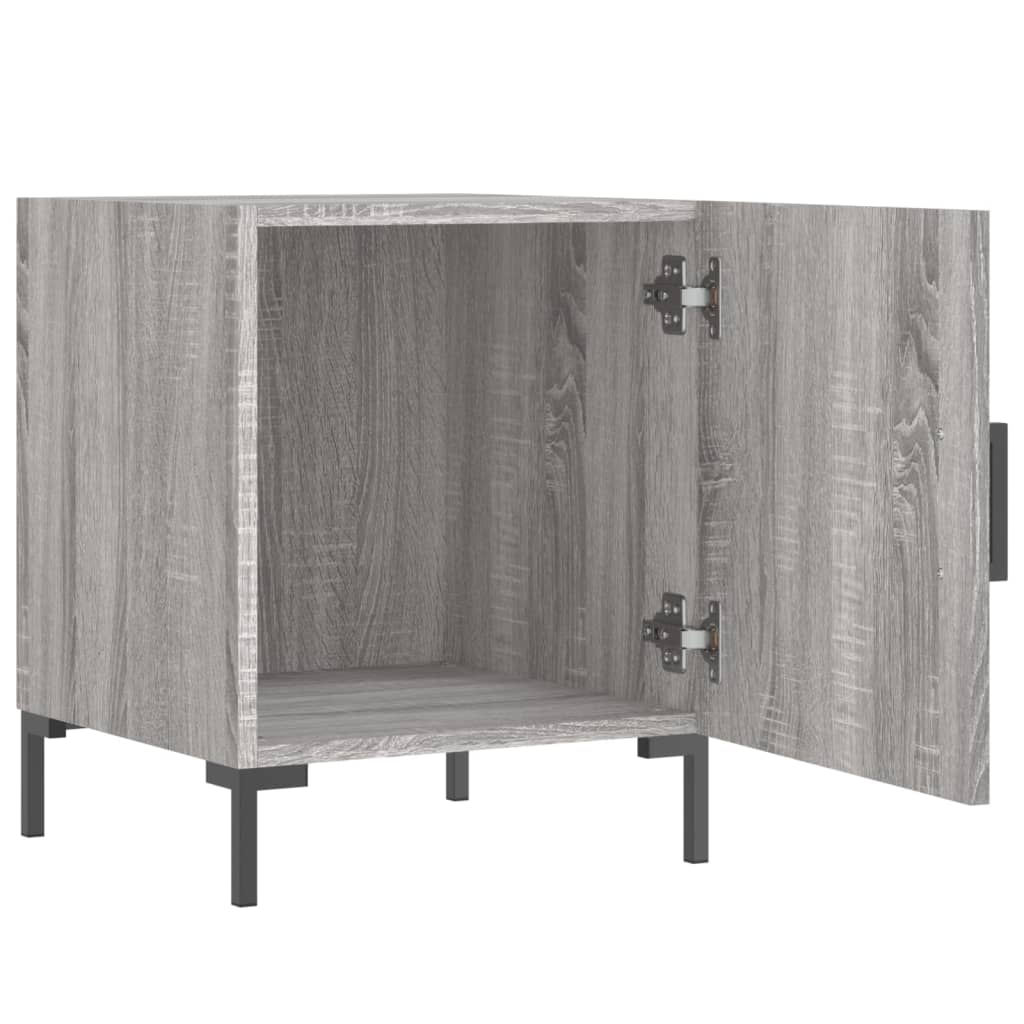 Mesitas Noche 2 Uds Madera Ingeniería Gris Sonoma 40x40x50 Cm_4