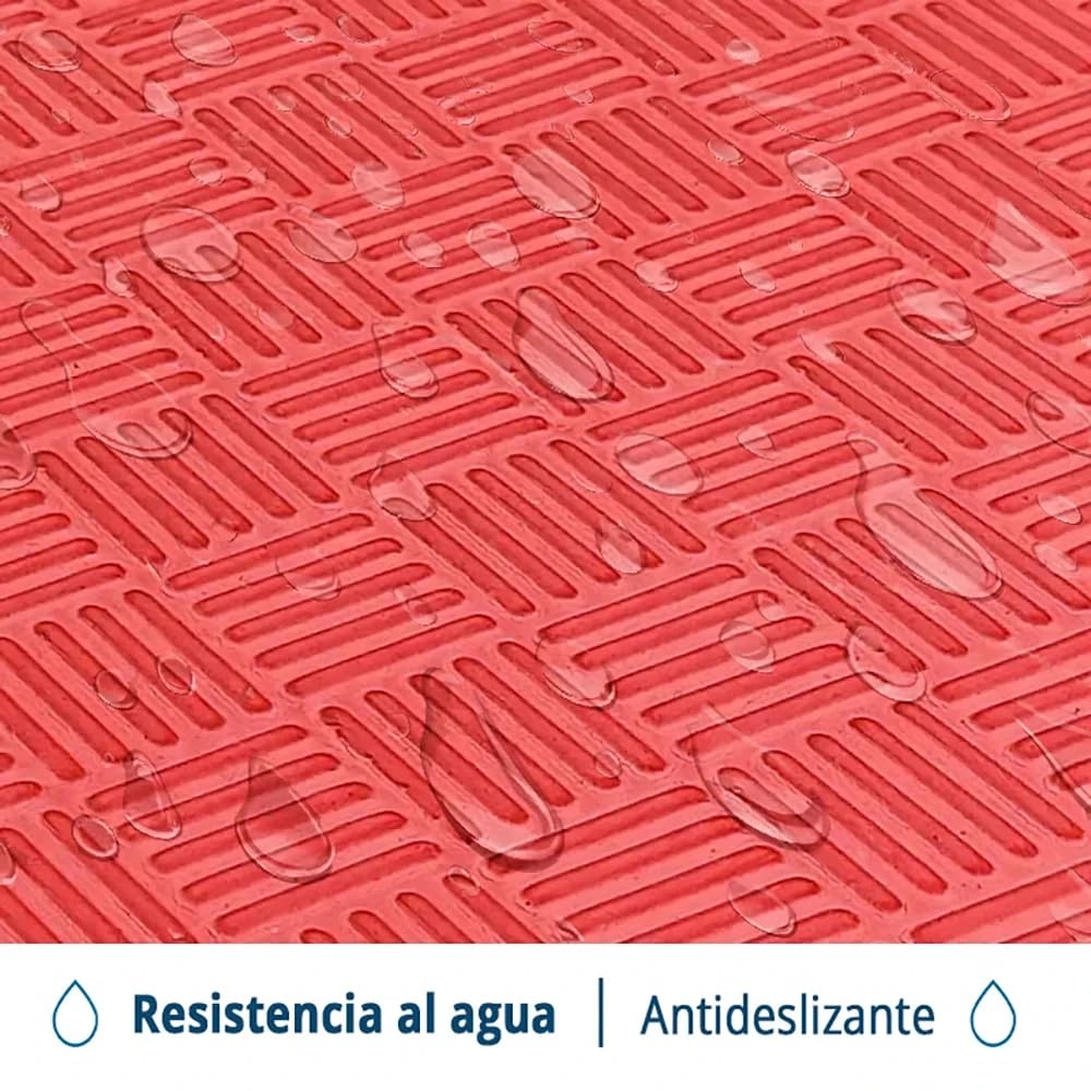Tatami Puzzle Eva Para Suelo Infantil 1x1m X25mm Rojo - Negro 1 Unidad_1