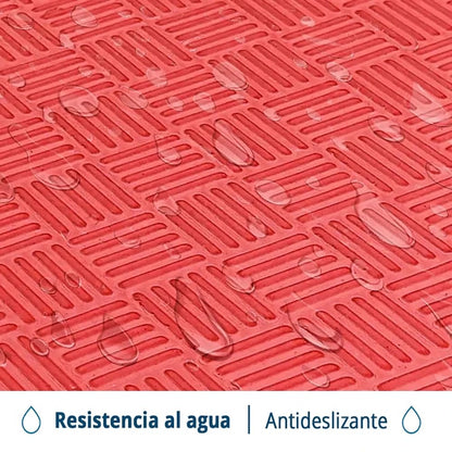 Tatami Puzzle Eva Para Suelo Infantil 1x1m X25mm Rojo - Negro 1 Unidad_1