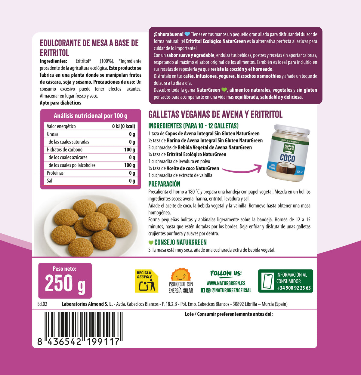 Eritritol BIO NaturGreen 250 g