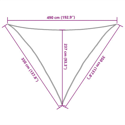 Vidaxl Toldo De Vela Hdpe Gris Taupe 160 G/m² 3,5x3,5x4,9 M_2