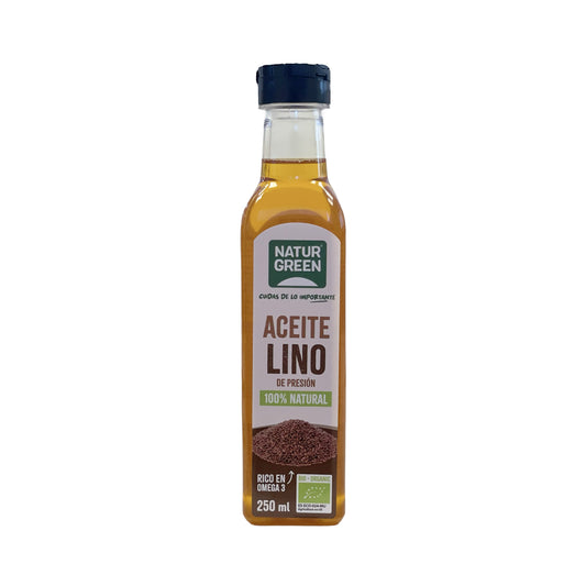 Aceite de Lino Bio envase PET NaturGreen 250 ml