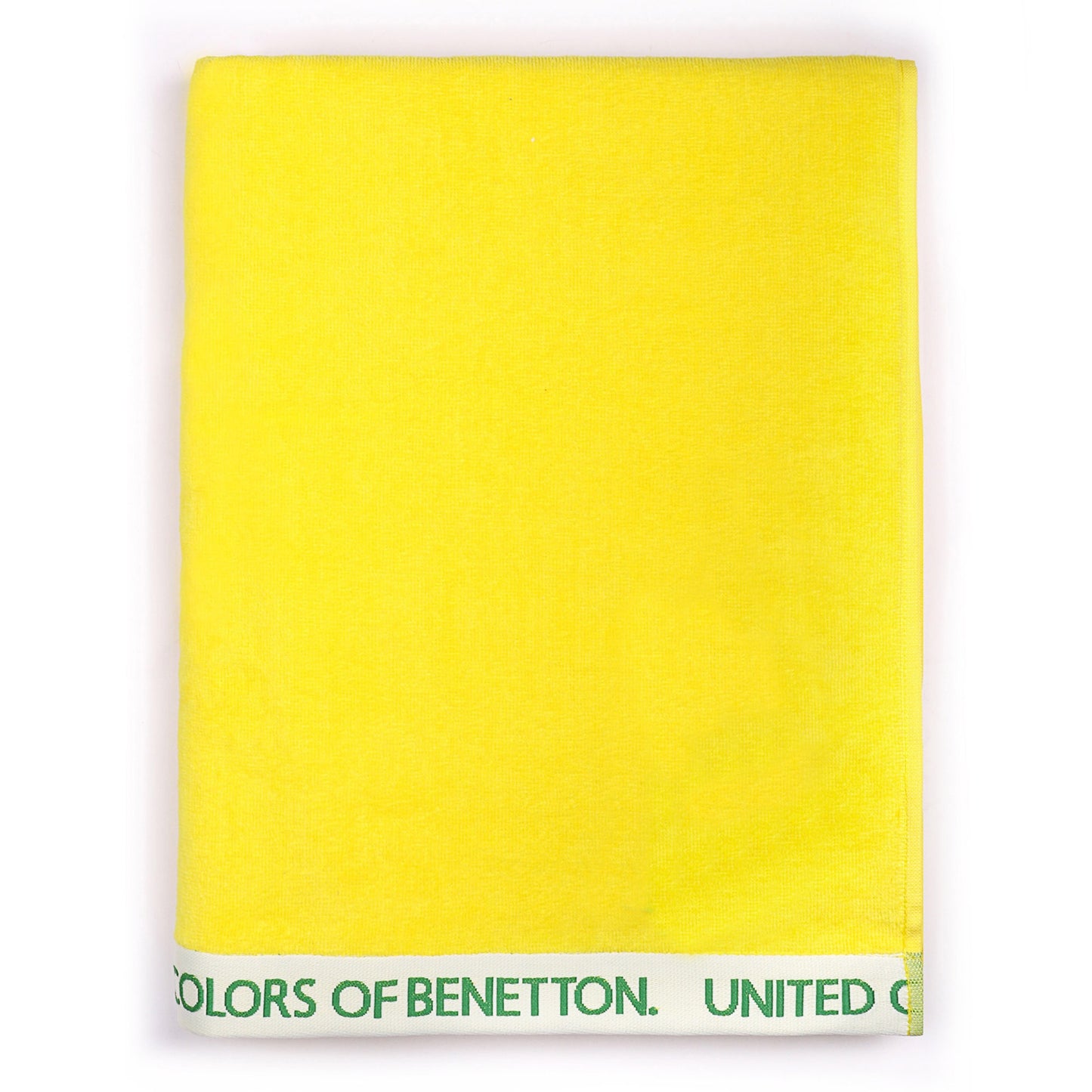 Toalla De Playa 90x160cm 380gsm Velour 100%algodon Amarillo Casa Benetton_0