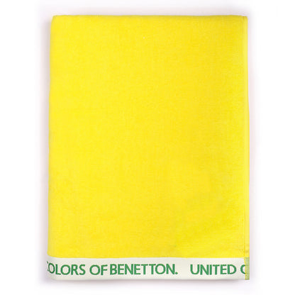 Toalla De Playa 90x160cm 380gsm Velour 100%algodon Amarillo Casa Benetton_0