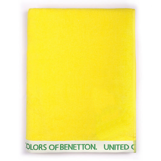 Toalla De Playa 90x160cm 380gsm Velour 100%algodon Amarillo Casa Benetton_0