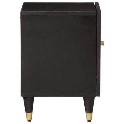Mesita De Noche De Madera Maciza De Mango 40x33x46 Cm_2