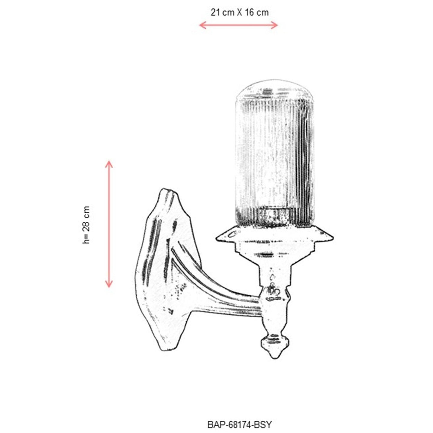 Aplique De Pared Para Exterior, Abs , Negro, 21x16x28, Casquillo E 27 Max 60 W_2