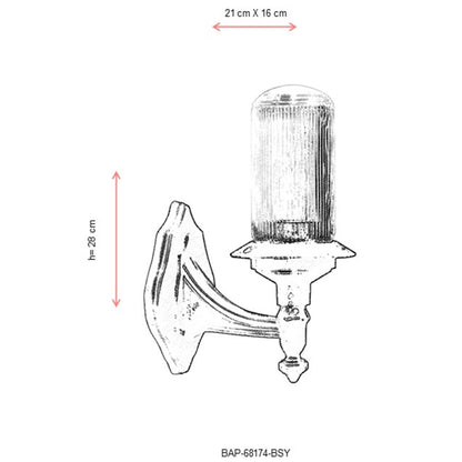 Aplique De Pared Para Exterior, Abs , Negro, 21x16x28, Casquillo E 27 Max 60 W