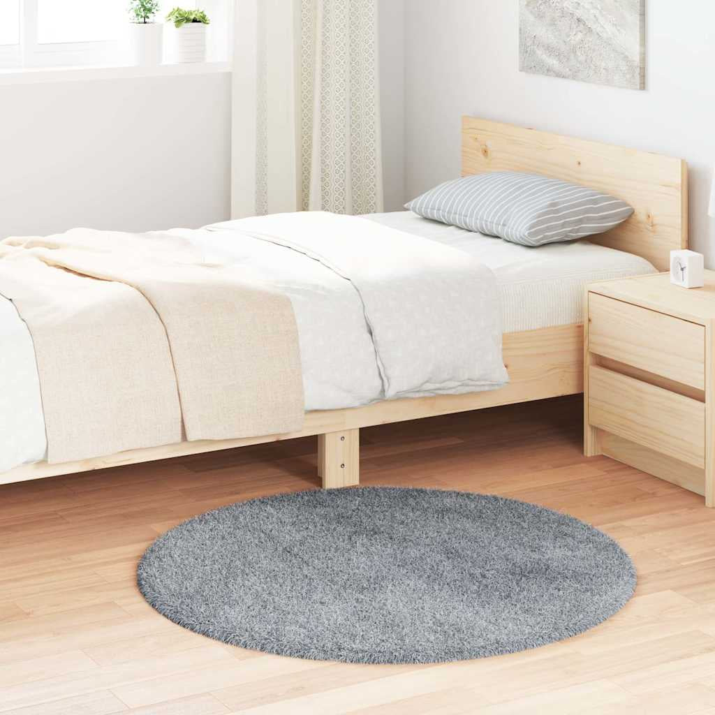 Vidaxl Alfombra De Pelo Largo Navarra Gris Claro 100x100 Cm Poliéster_1