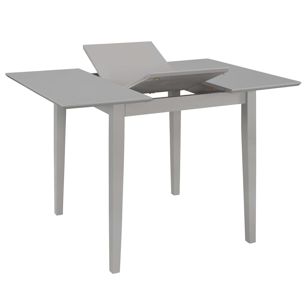 Mesa De Comedor Extensible Gris (80-120)x80x74 Cm Mdf_0