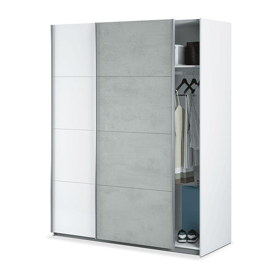 Armario Puertas Correderas Tekkan Melamina, Blanco Artik, 150 X 200 X 60cm_0
