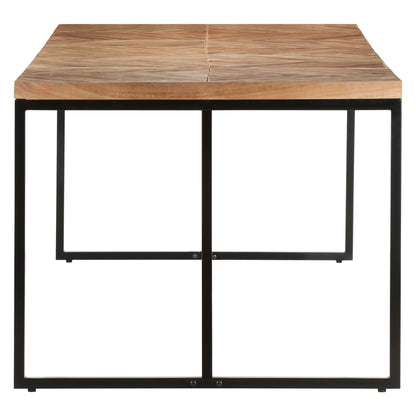Mesa De Comedor Madera Maciza De Acacia Y Mango 200x90x76 Cm_3