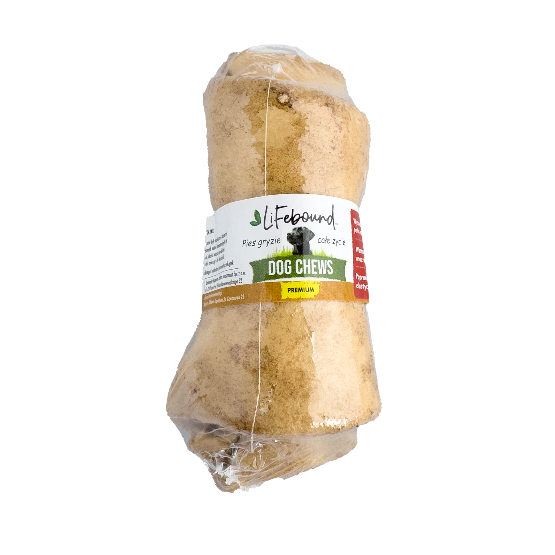 Lifebound - Hueso Masticable Natural Para Perros De Cuero De Ternera En Forma De Hueso Sabor Mantequilla Maní - 10 uds M