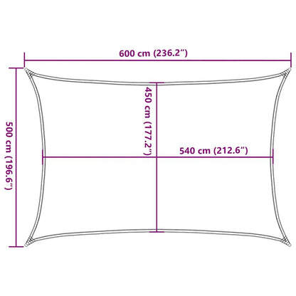 Vidaxl Toldo De Vela Rojo Hdpe 160 G/m² 5x6 M_2