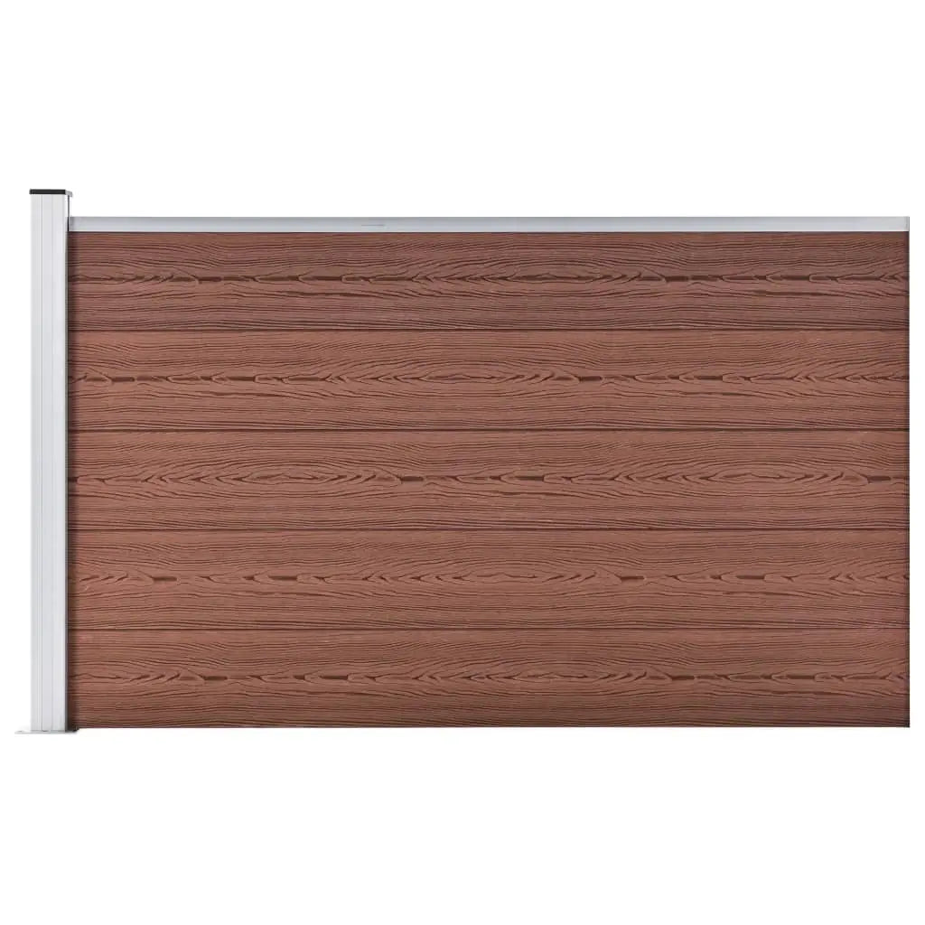 Valla De Jardín De Wpc Marrón 175x105 Cm / Vetonek_0