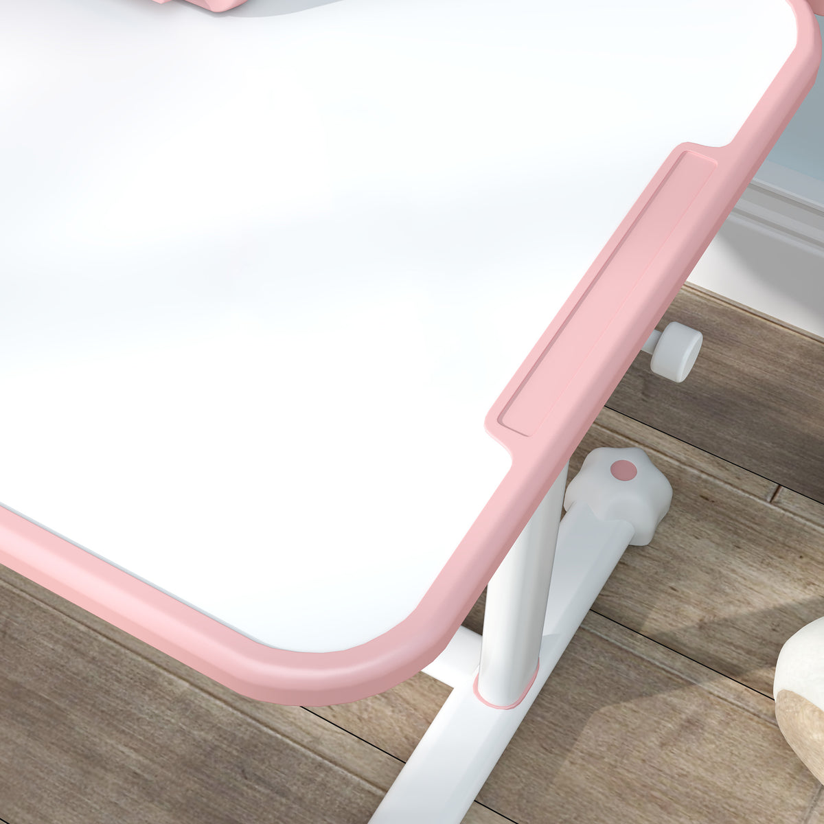 Secretária Infantil Aiyaplay Mdf, Aço Rosa 80x55x107.5 Cm 312-124v80pk_4