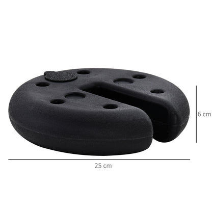 Outsunny Juego De 4 Pesos Para Gazebo Rellenable Pie De Soporte Para Carpa_2
