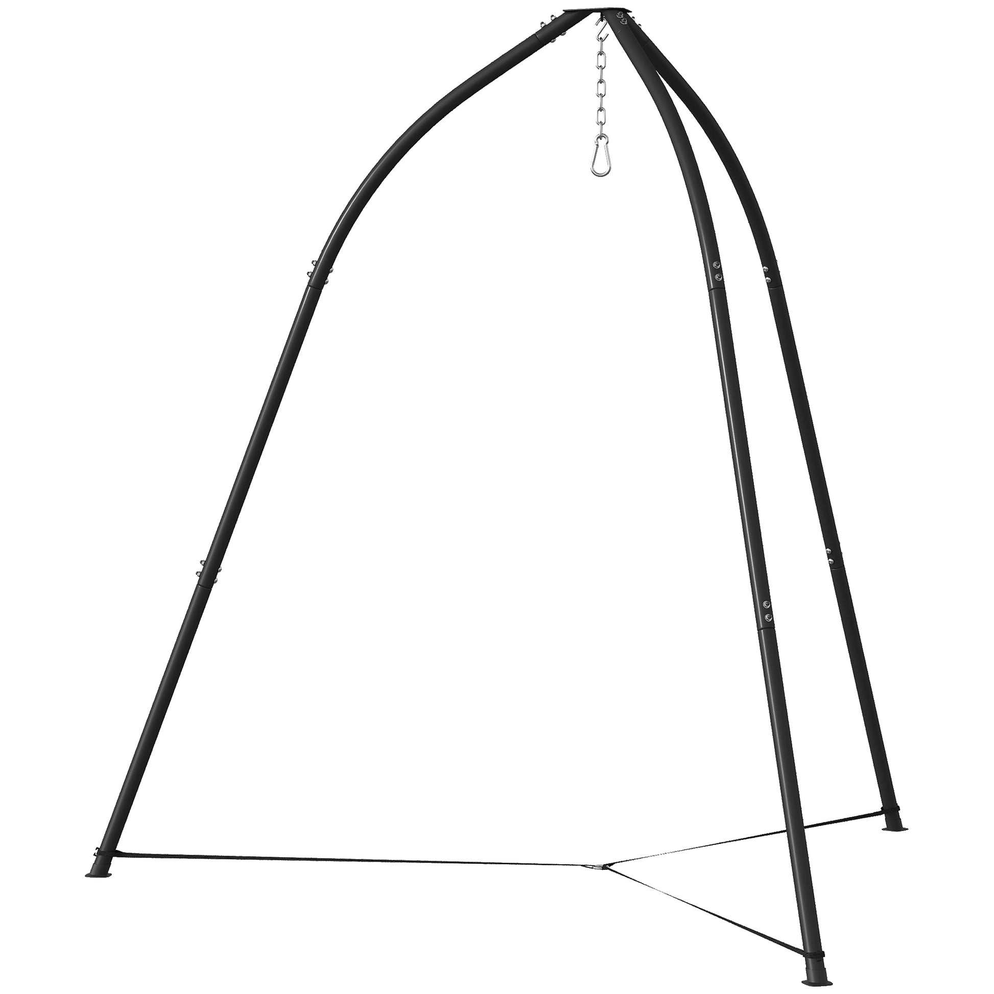 Outsunny Soporte Para Silla Colgante De Metal Con Cadena Ajustable Base Estable_4