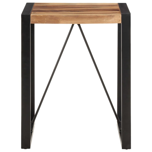 Mesa De Comedor Madera Maciza De Acacia 60x60x75 Cm_0