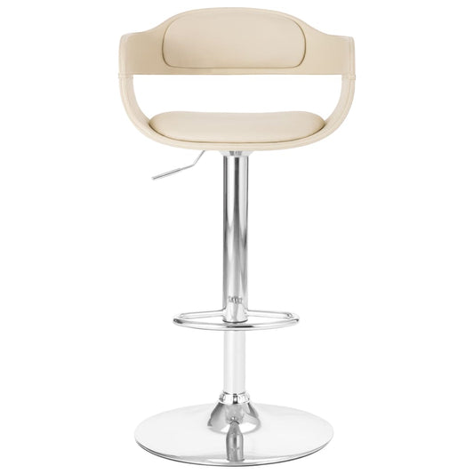 Taburete De Cocina Cuero Sintético Blanco_0