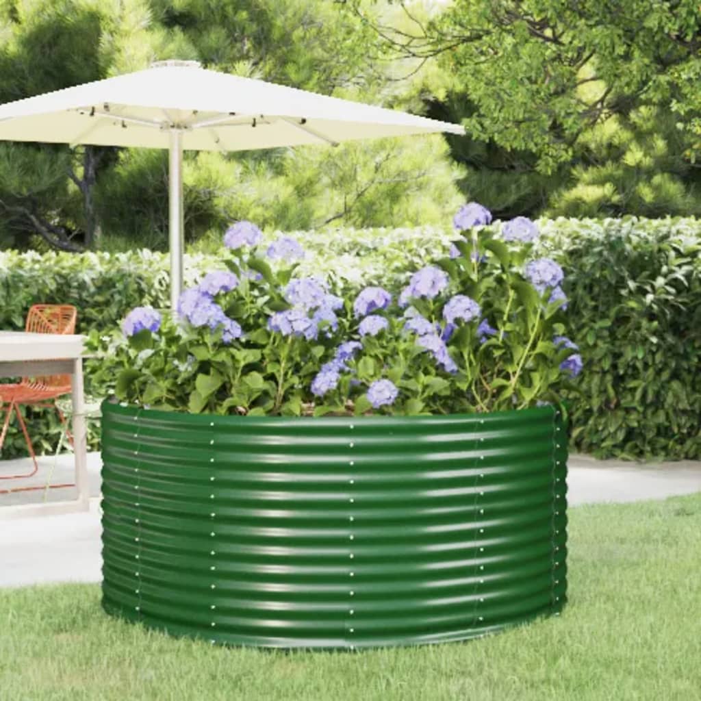Arriate De Jardín Verde 140x140x68 Cm Acero Galvanizado_1