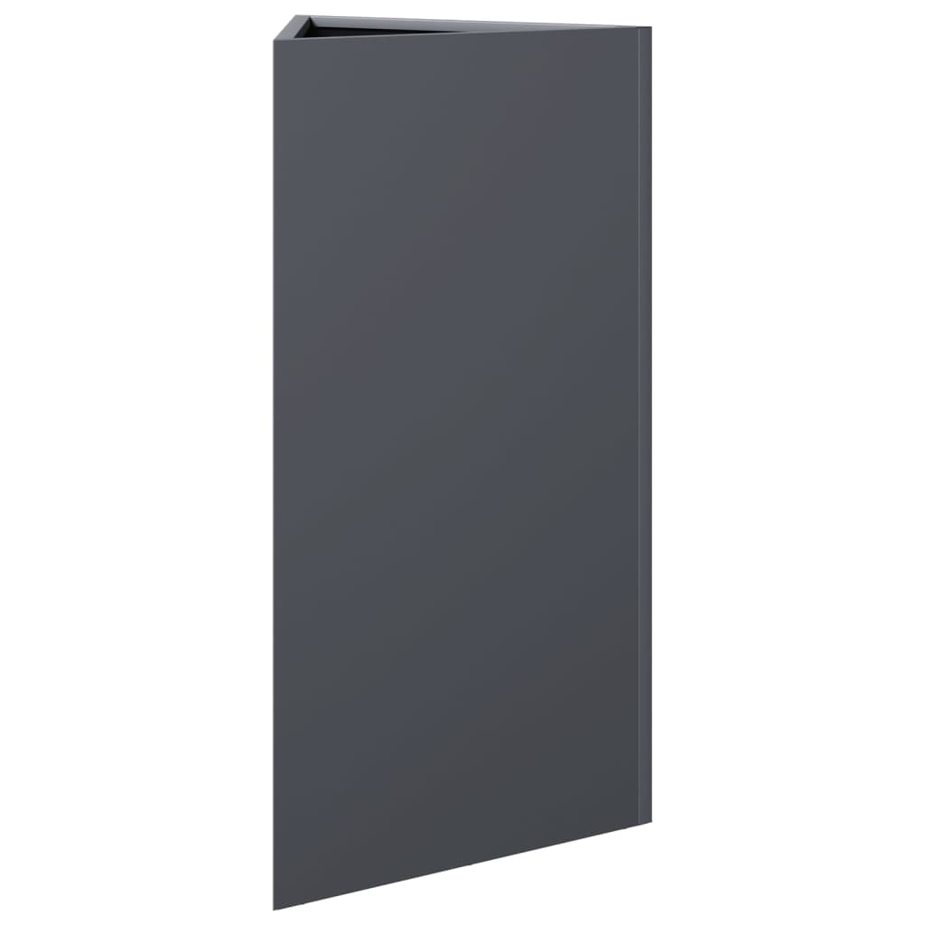 Jardinera Triangular Acero Gris Antracita 40x34,5x75 Cm_3