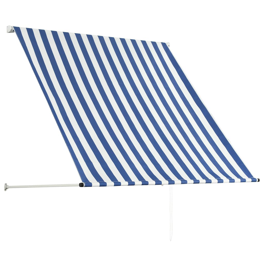Toldo Retráctil Azul Y Blanco 100x150 Cm_2