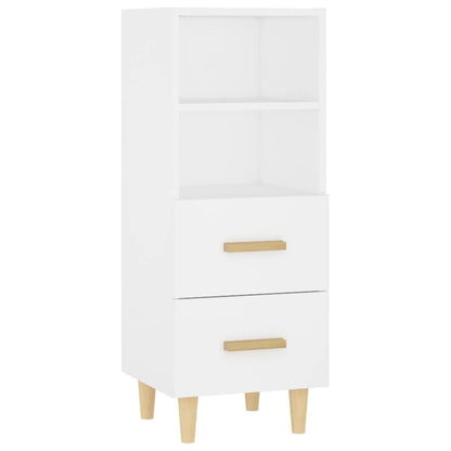 Aparador De Madera Contrachapada Blanco 34,5x34x90 Cm / Vetonek_2