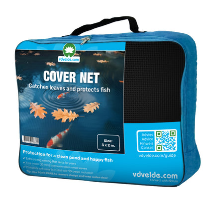 Cover Net Red Estanque 4x3m - Malla 10mm - Negro/verde - Con Estacas_2