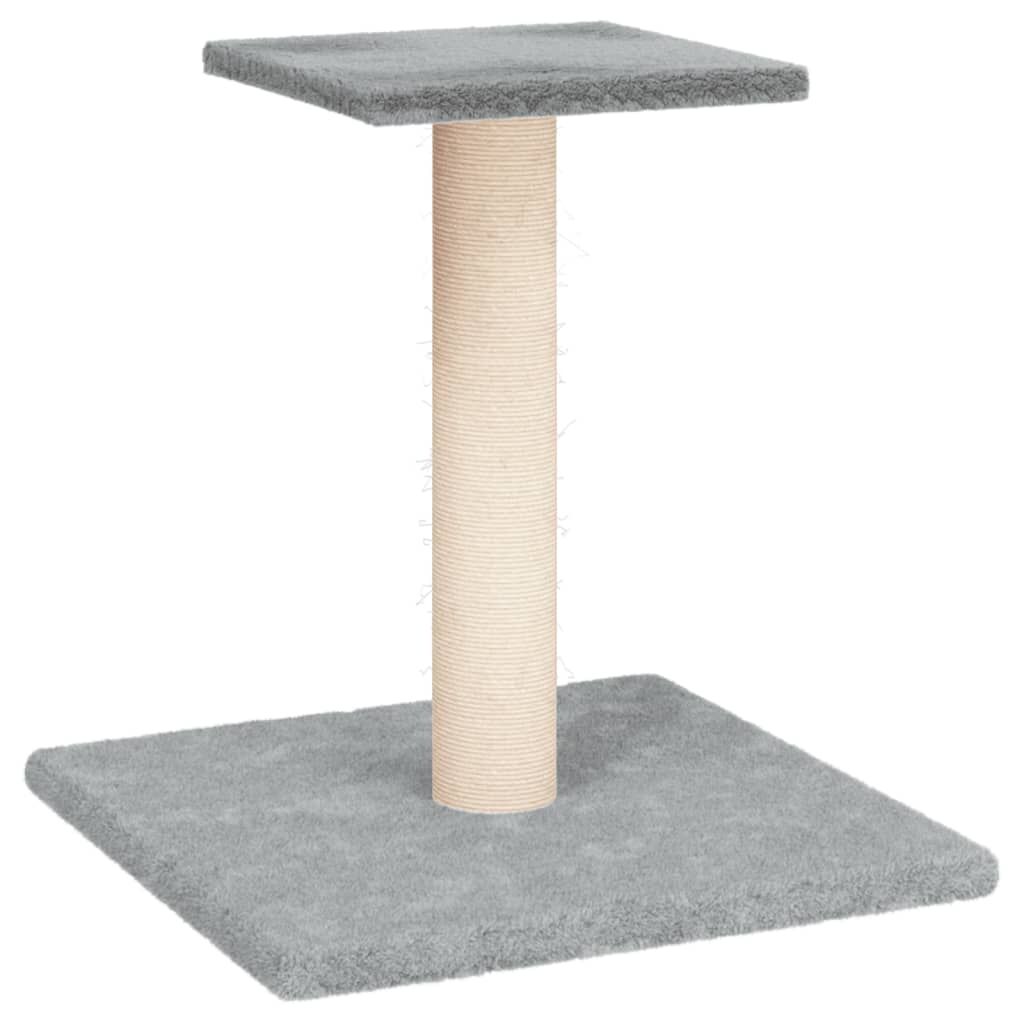 Vidaxl Poste Rascador Para Gatos Con Plataforma Gris Claro 38 Cm_0