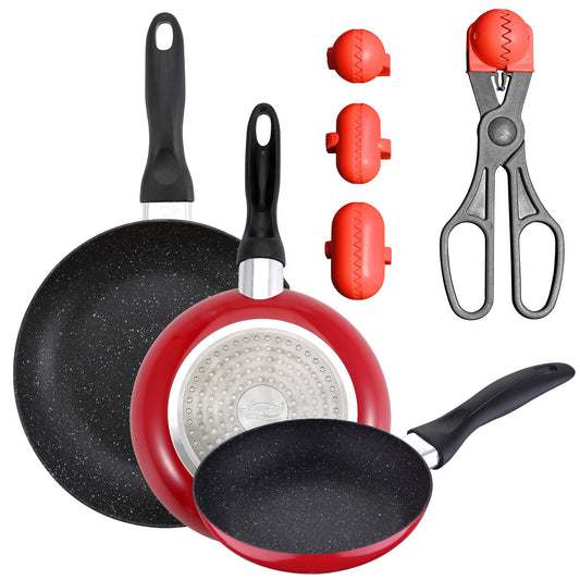 Pack De 3 Sartenes San Ignacio Ø16cm Ø20cm Ø24cm + Utensilio Multiusos Con 4 Moldes Intercambiables_0